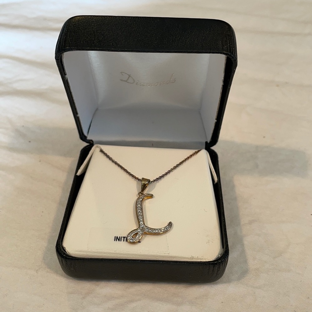 cursive “L” initial necklace